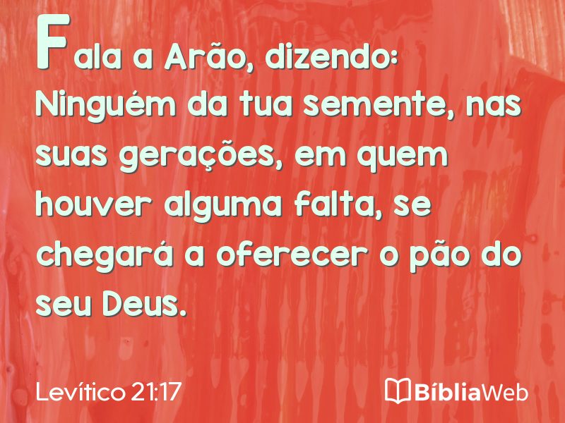 Levítico 21:17 em imagem para compartilhar