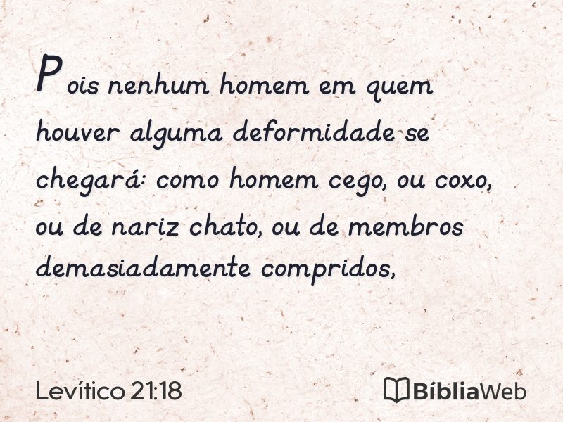 Levítico 21:18 em imagem para compartilhar