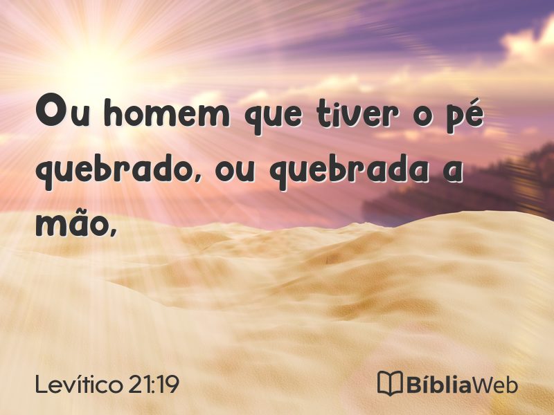 Levítico 21:19 em imagem para compartilhar