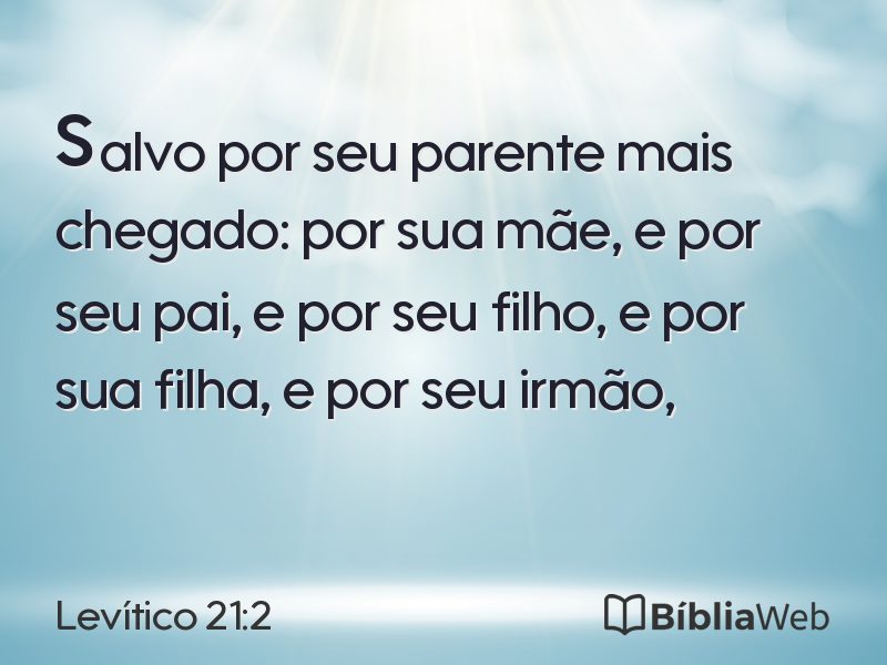Levítico 21:2 em imagem para compartilhar