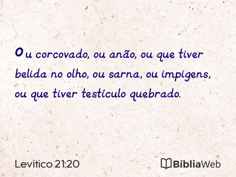 Levítico 21:20 em imagem para compartilhar