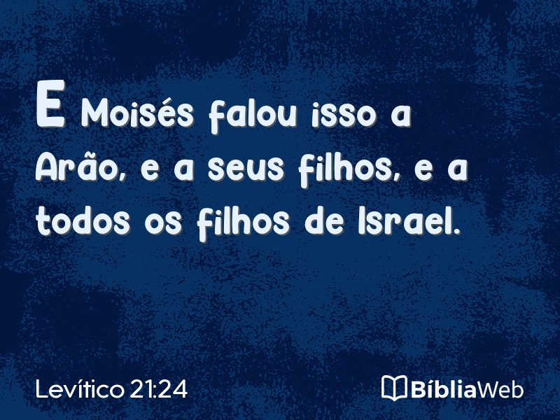 Levítico 21:24 em imagem para compartilhar