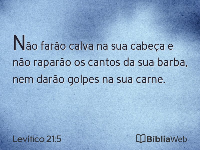 Levítico 21:5 em imagem para compartilhar