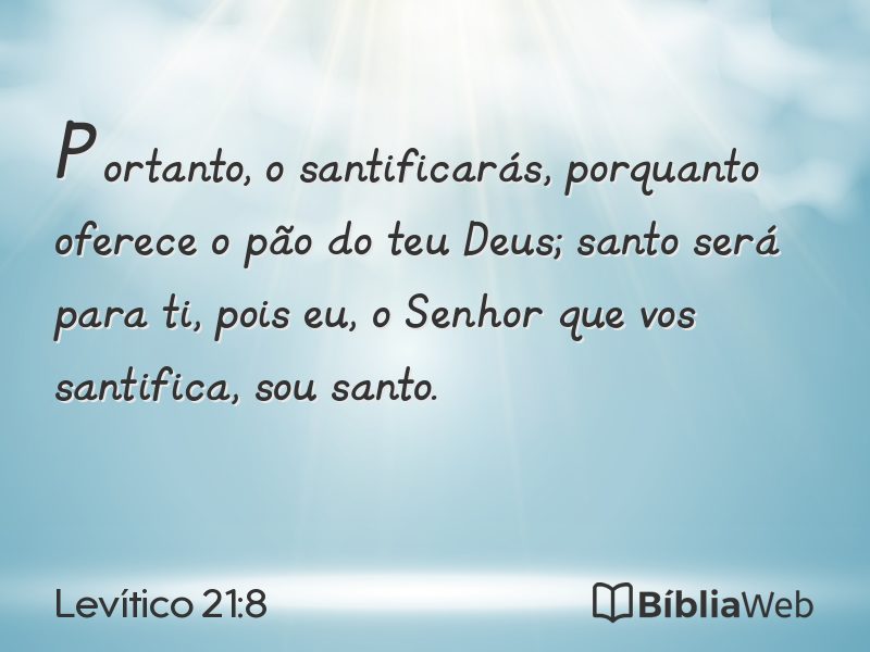 Levítico 21:8 em imagem para compartilhar