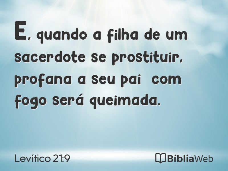 Levítico 21:9 em imagem para compartilhar