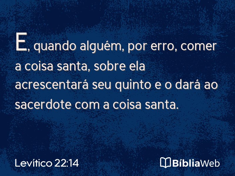 Levítico 22:14 em imagem para compartilhar