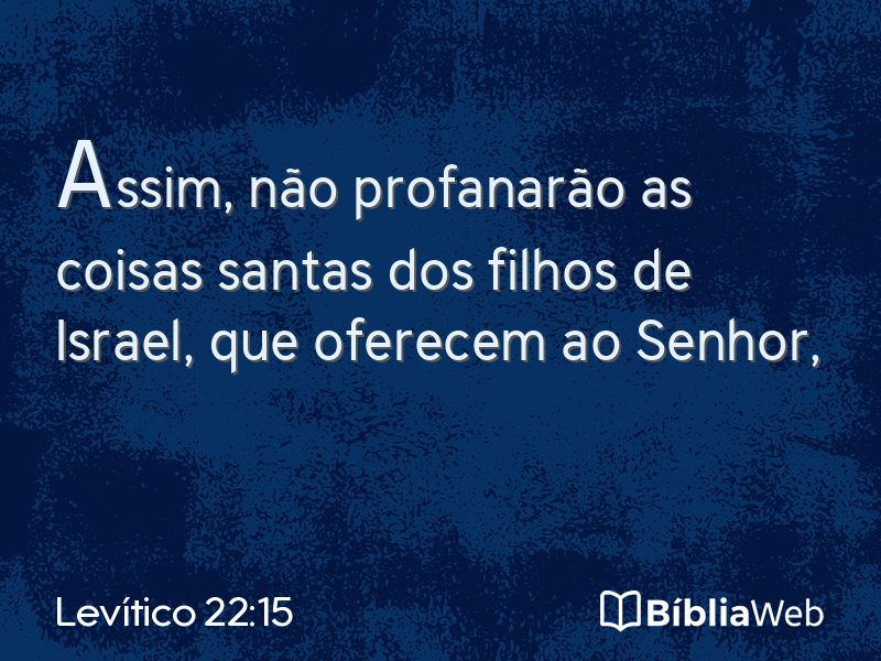 Levítico 22:15 em imagem para compartilhar