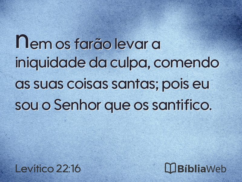 Levítico 22:16 em imagem para compartilhar