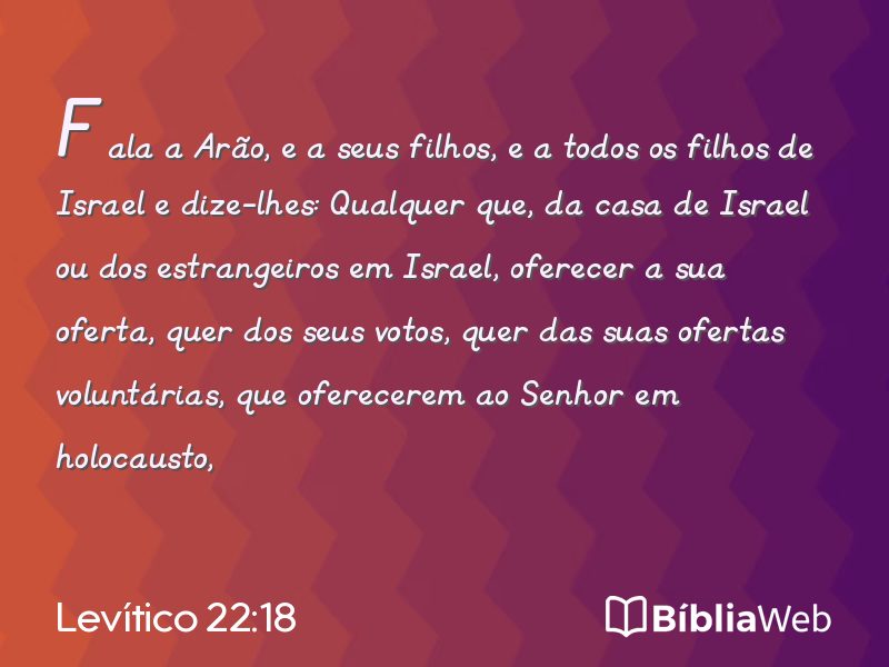 Levítico 22:18 em imagem para compartilhar