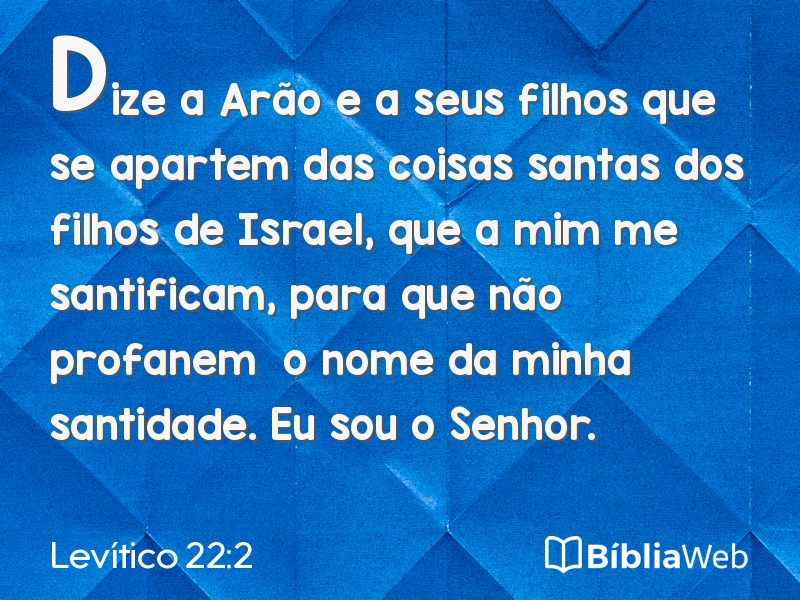 Levítico 22:2 em imagem para compartilhar