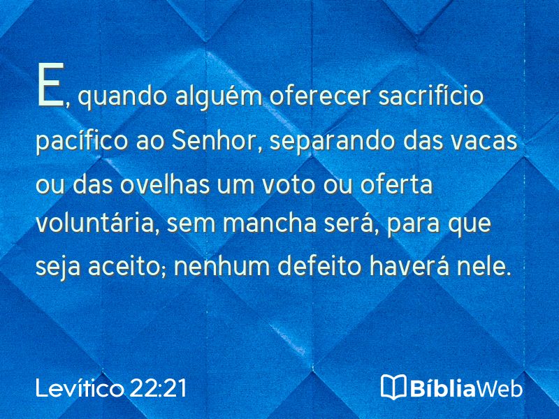 Levítico 22:21 em imagem para compartilhar