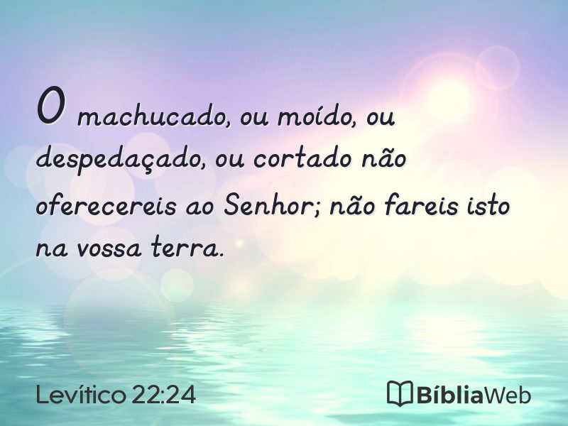 Levítico 22:24 em imagem para compartilhar