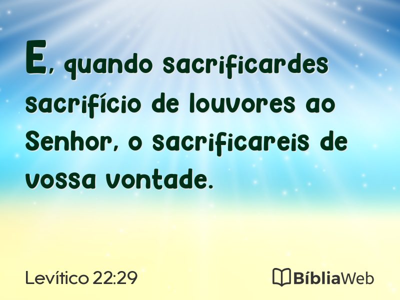Levítico 22:29 em imagem para compartilhar