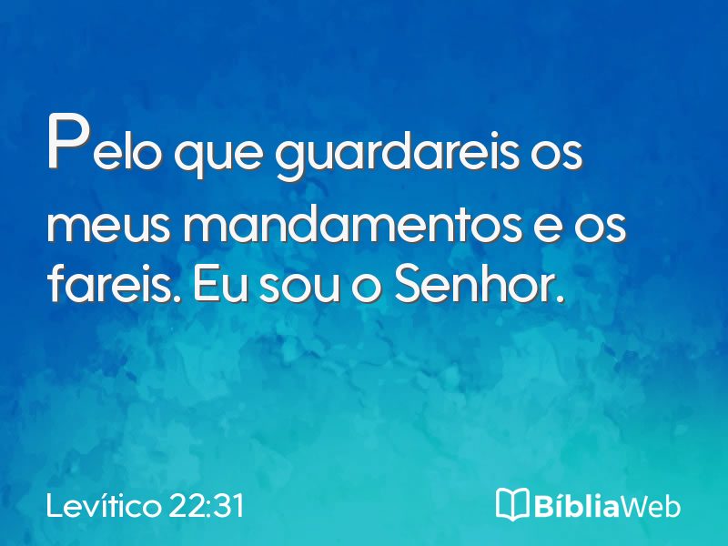 Levítico 22:31 em imagem para compartilhar