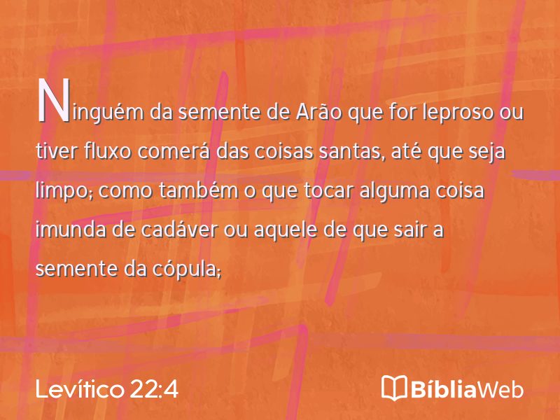 Levítico 22:4 em imagem para compartilhar