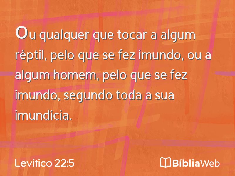 Levítico 22:5 em imagem para compartilhar