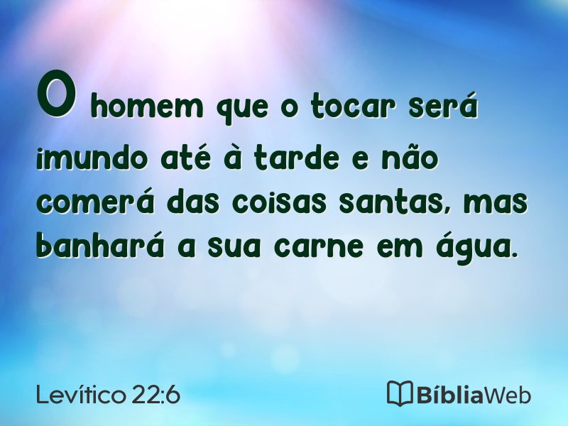Levítico 22:6 em imagem para compartilhar