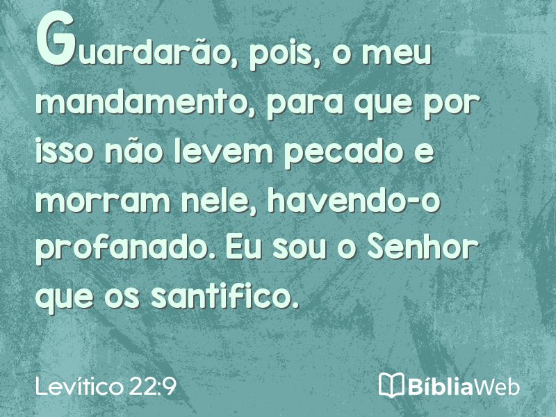 Levítico 22:9 em imagem para compartilhar