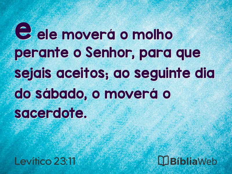 Levítico 23:11 em imagem para compartilhar