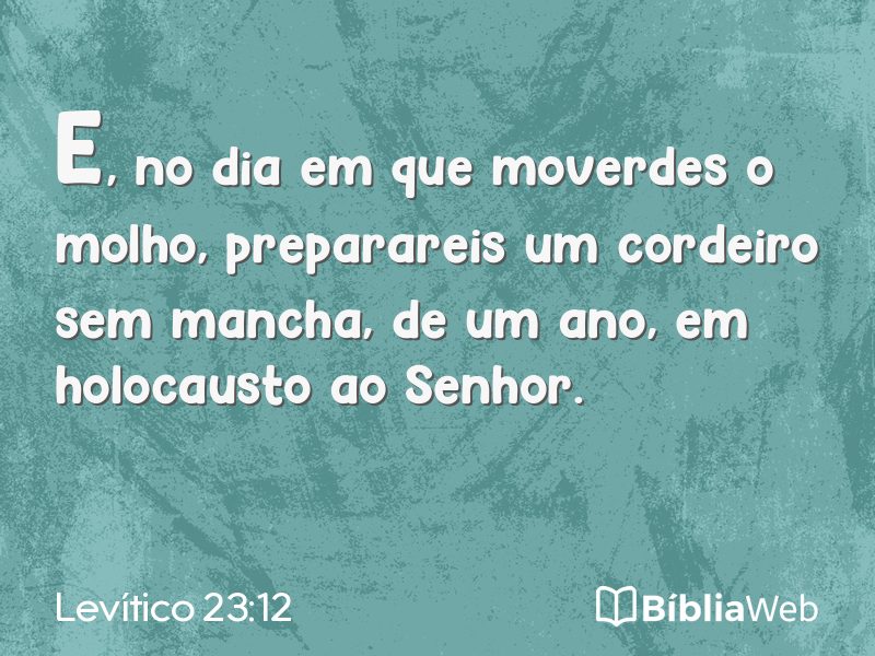 Levítico 23:12 em imagem para compartilhar