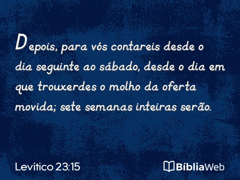 Levítico 23:15 em imagem para compartilhar