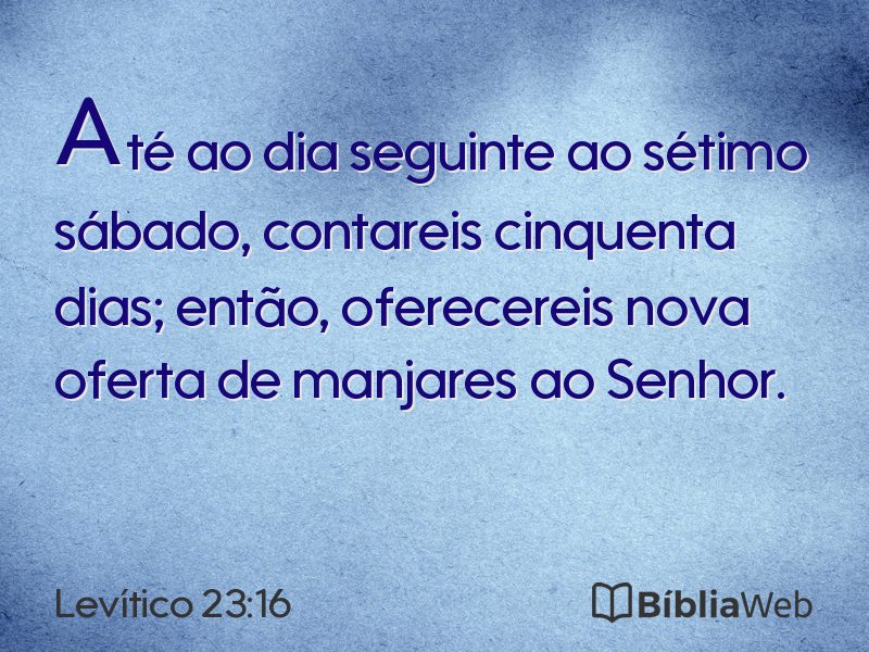Levítico 23:16 em imagem para compartilhar