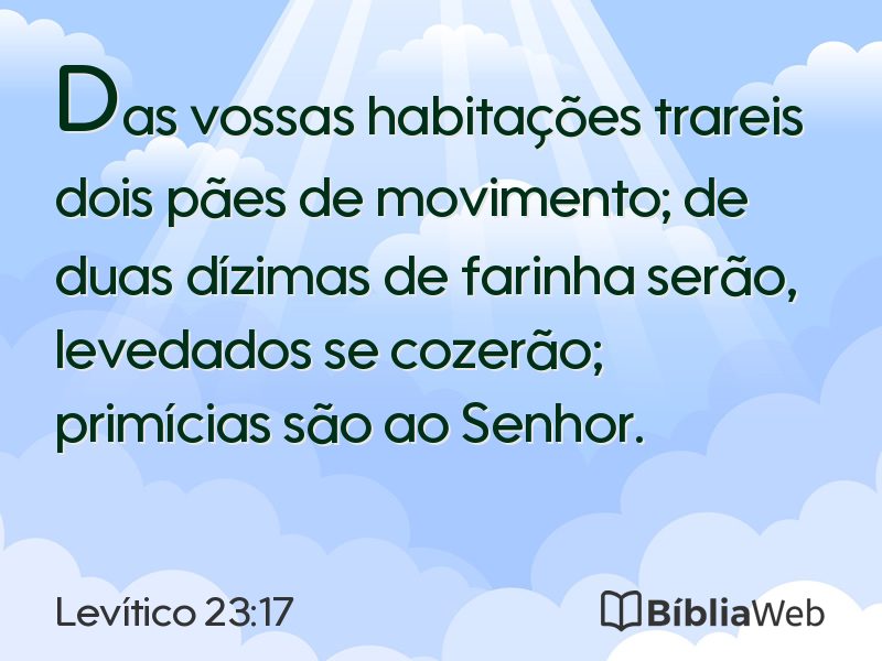 Levítico 23:17 em imagem para compartilhar