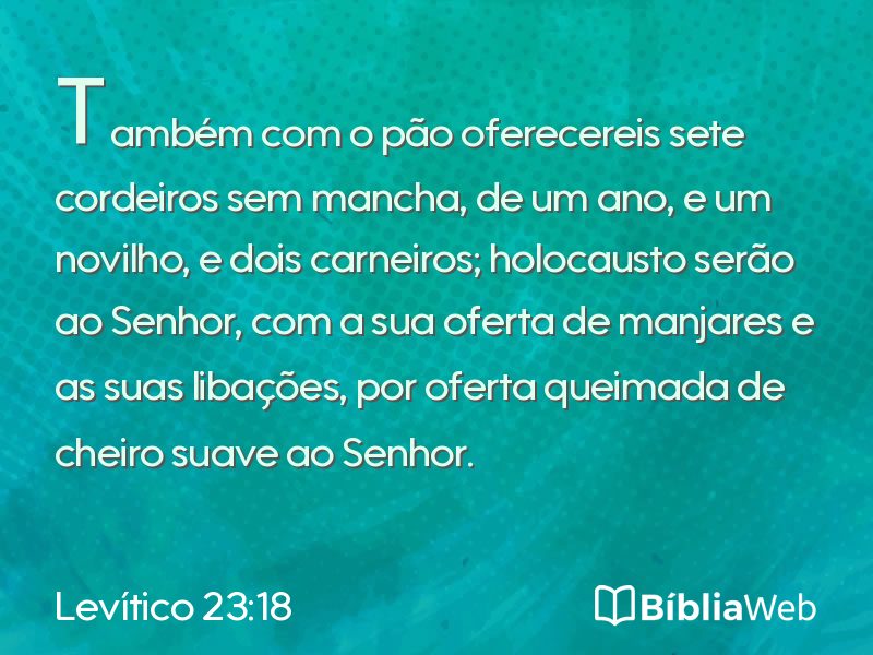 Levítico 23:18 em imagem para compartilhar