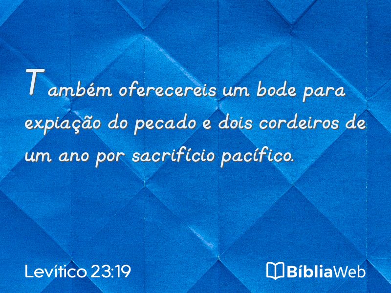 Levítico 23:19 em imagem para compartilhar