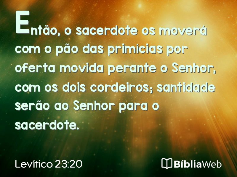 Levítico 23:20 em imagem para compartilhar