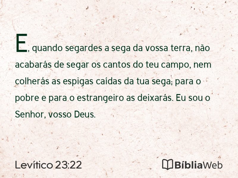 Levítico 23:22 em imagem para compartilhar