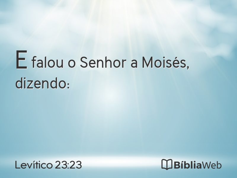 Levítico 23:23 em imagem para compartilhar