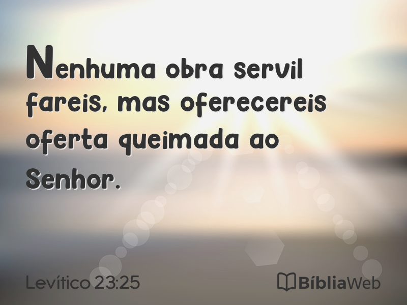 Levítico 23:25 em imagem para compartilhar