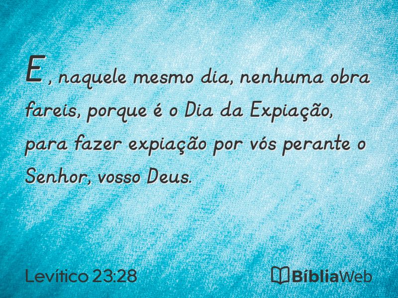 Levítico 23:28 em imagem para compartilhar