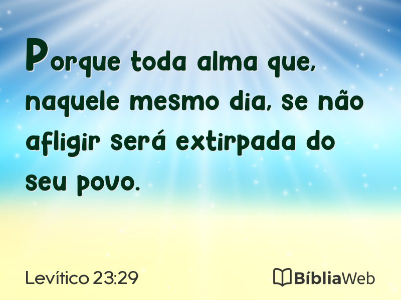Levítico 23:29 em imagem para compartilhar