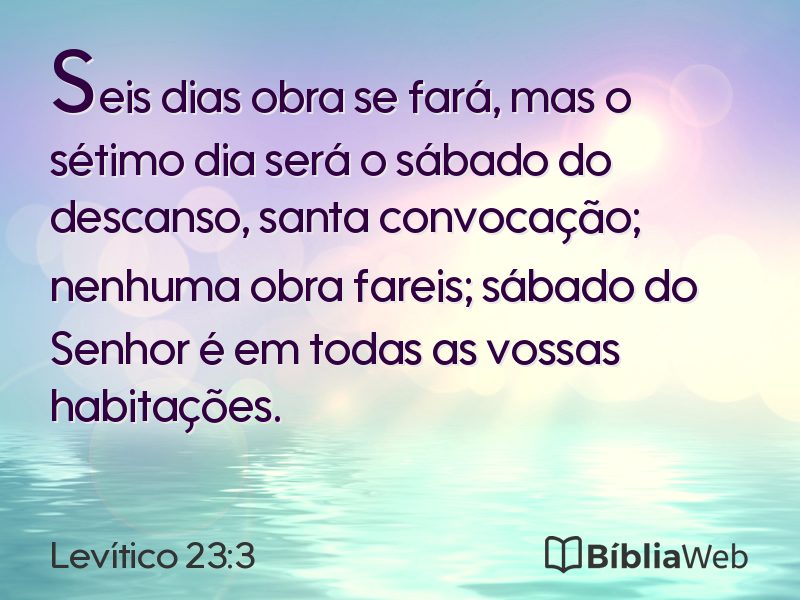 Levítico 23:3 em imagem para compartilhar