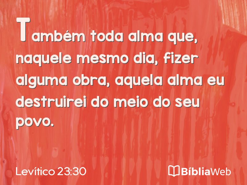 Levítico 23:30 em imagem para compartilhar