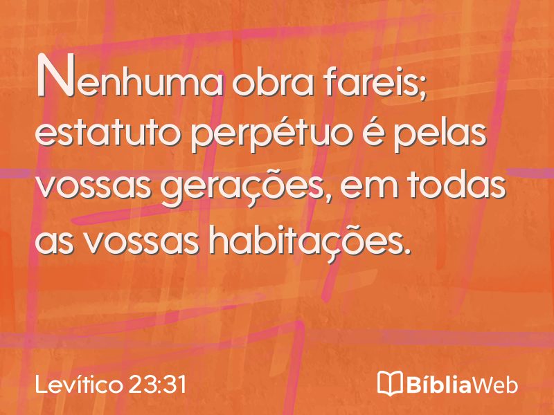 Levítico 23:31 em imagem para compartilhar