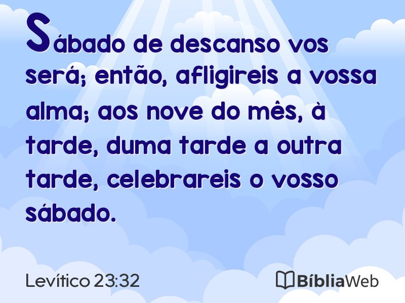 Levítico 23:32 em imagem para compartilhar