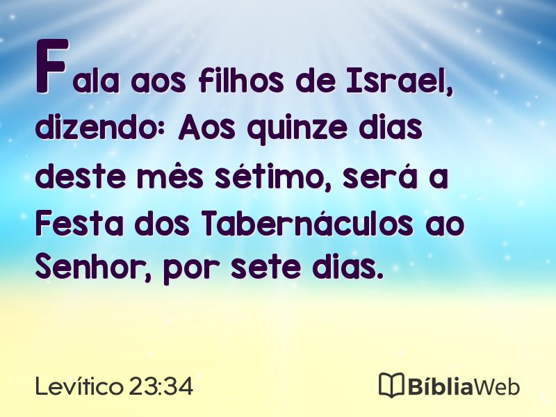Levítico 23:34 em imagem para compartilhar