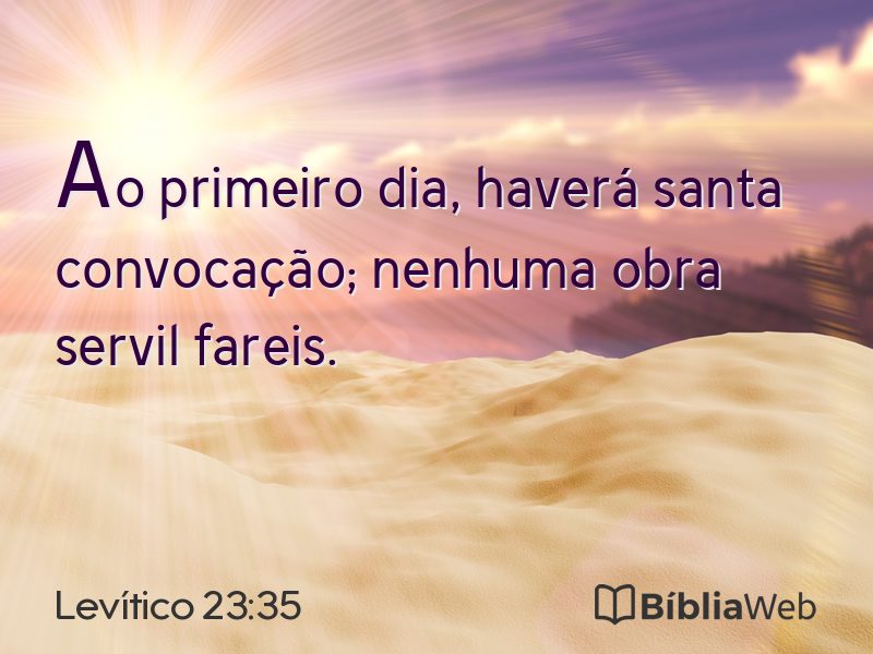 Levítico 23:35 em imagem para compartilhar