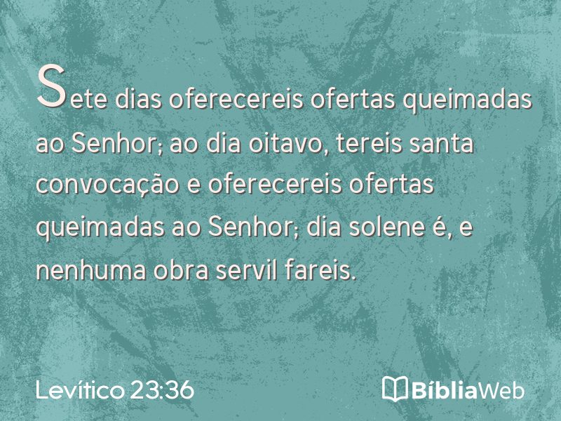 Levítico 23:36 em imagem para compartilhar