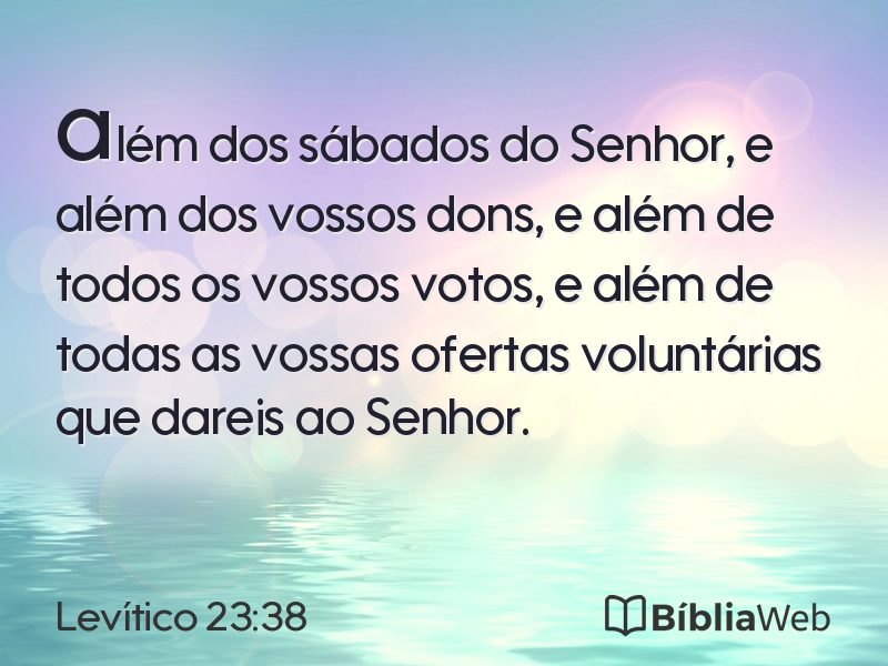 Levítico 23:38 em imagem para compartilhar