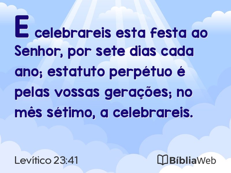 Levítico 23:41 em imagem para compartilhar