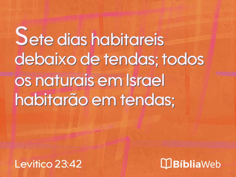 Levítico 23:42 em imagem para compartilhar