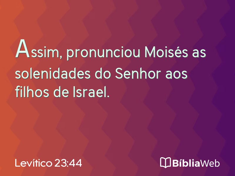 Levítico 23:44 em imagem para compartilhar