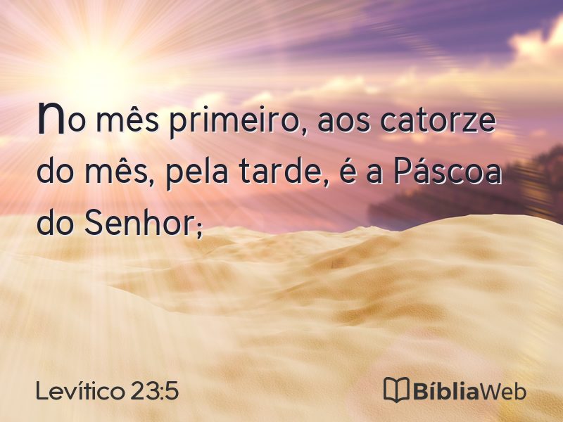 Levítico 23:5 em imagem para compartilhar
