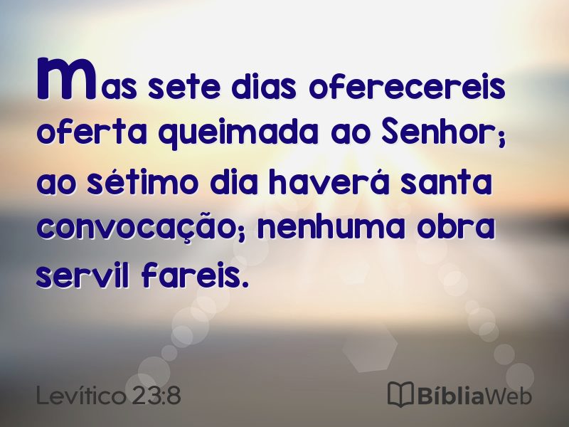 Levítico 23:8 em imagem para compartilhar