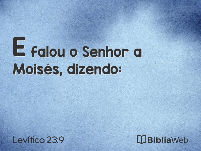 Levítico 23:9 em imagem para compartilhar