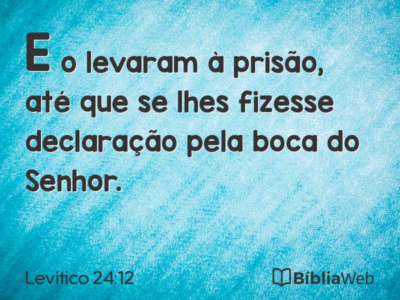 Levítico 24:12 em imagem para compartilhar